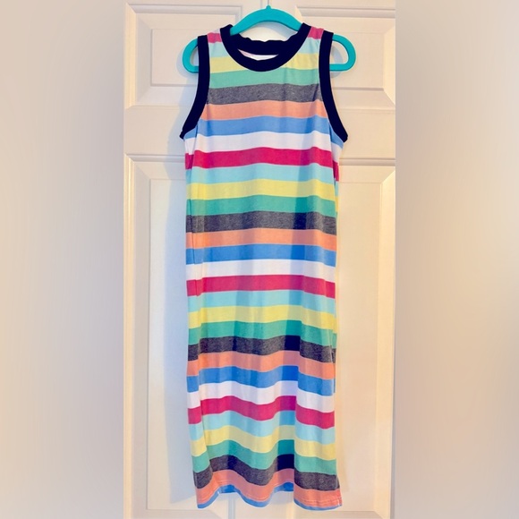 Sol Angeles NWOT Sz 6 Colorful Kids “Samba” Stripe Midi Dress - Picture 3 of 4
